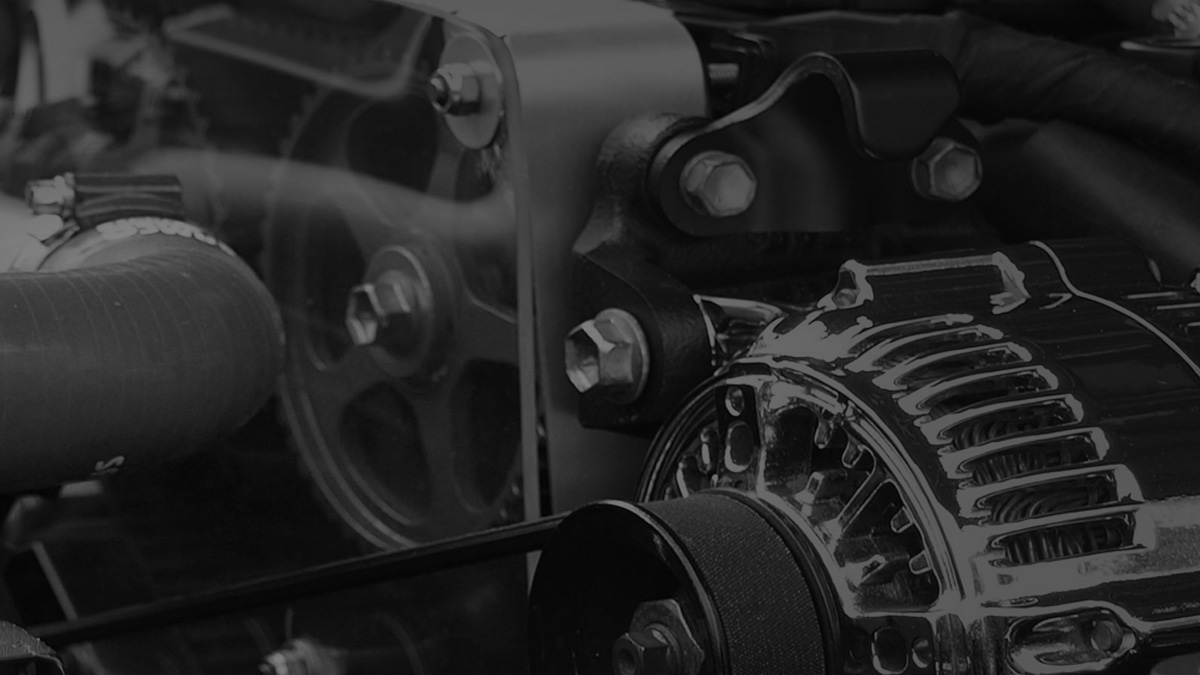 Close up of car engine