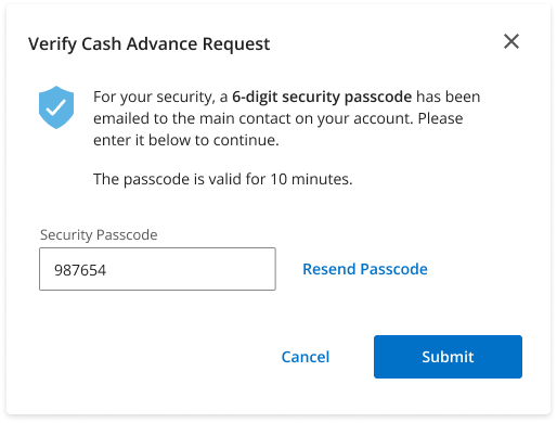 cash advance screenshot 