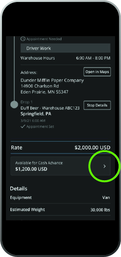 cash advance screenshot 